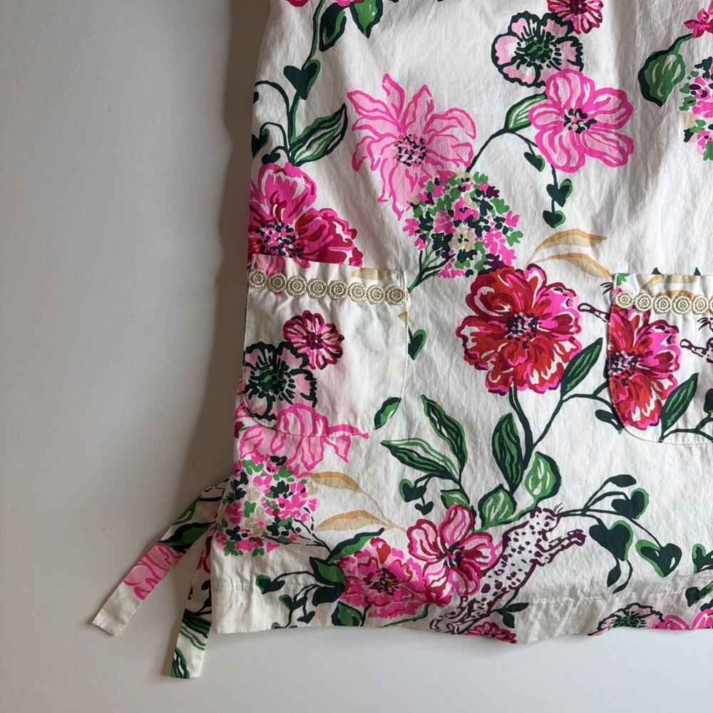 Lilly Pulitzer Girls Size 8 Little Lilly Classic Floral Shift Dress Pink Green - Picture 8 of 14